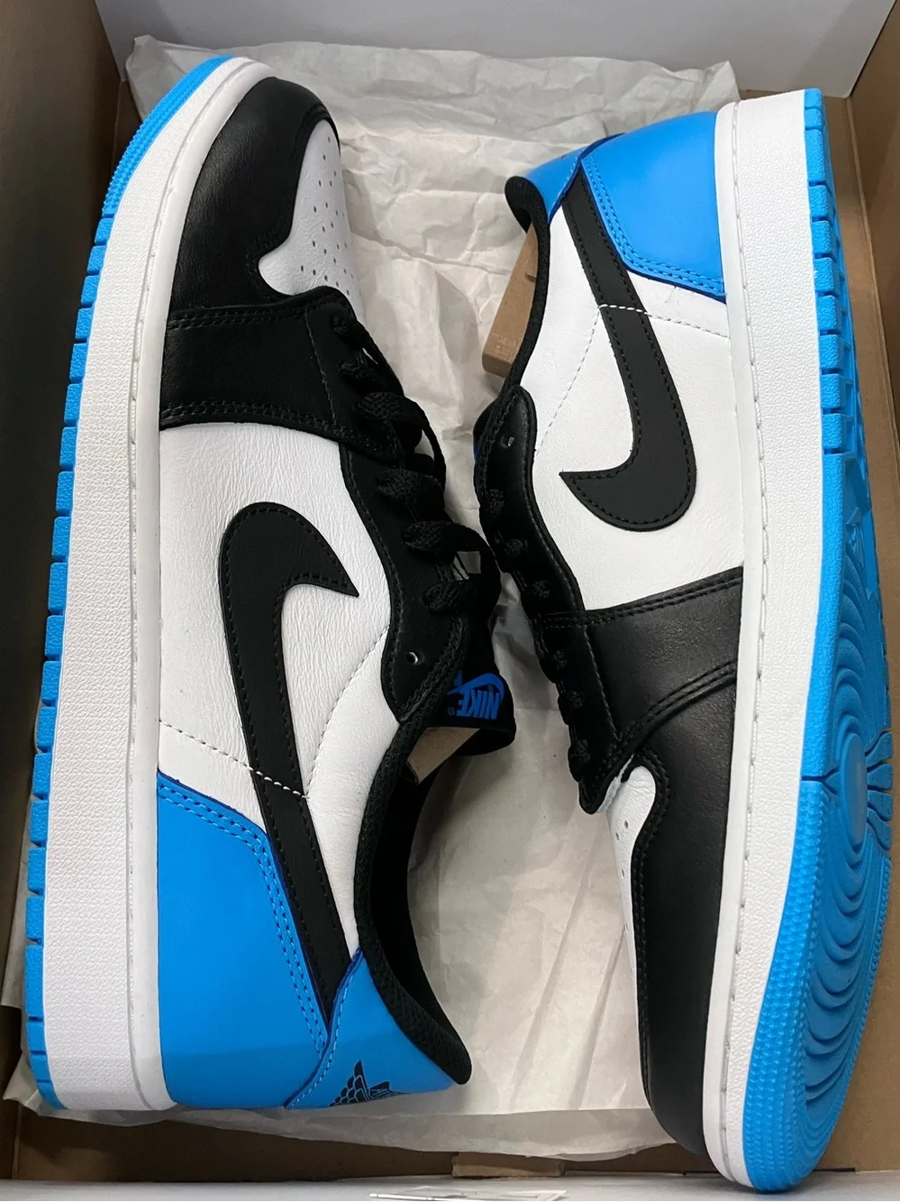 Air Jordan 1 Retro Low Black Dark Powder Blue Size 12